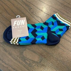 Blue & Green Anklet Fun Socks